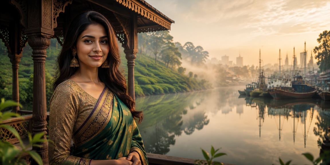 খুলনায় চা বাগানের পাশে মোবাইলে aa44 - এ আর্থিক লেনদেন করছেন একজন ব্যবহারকারী